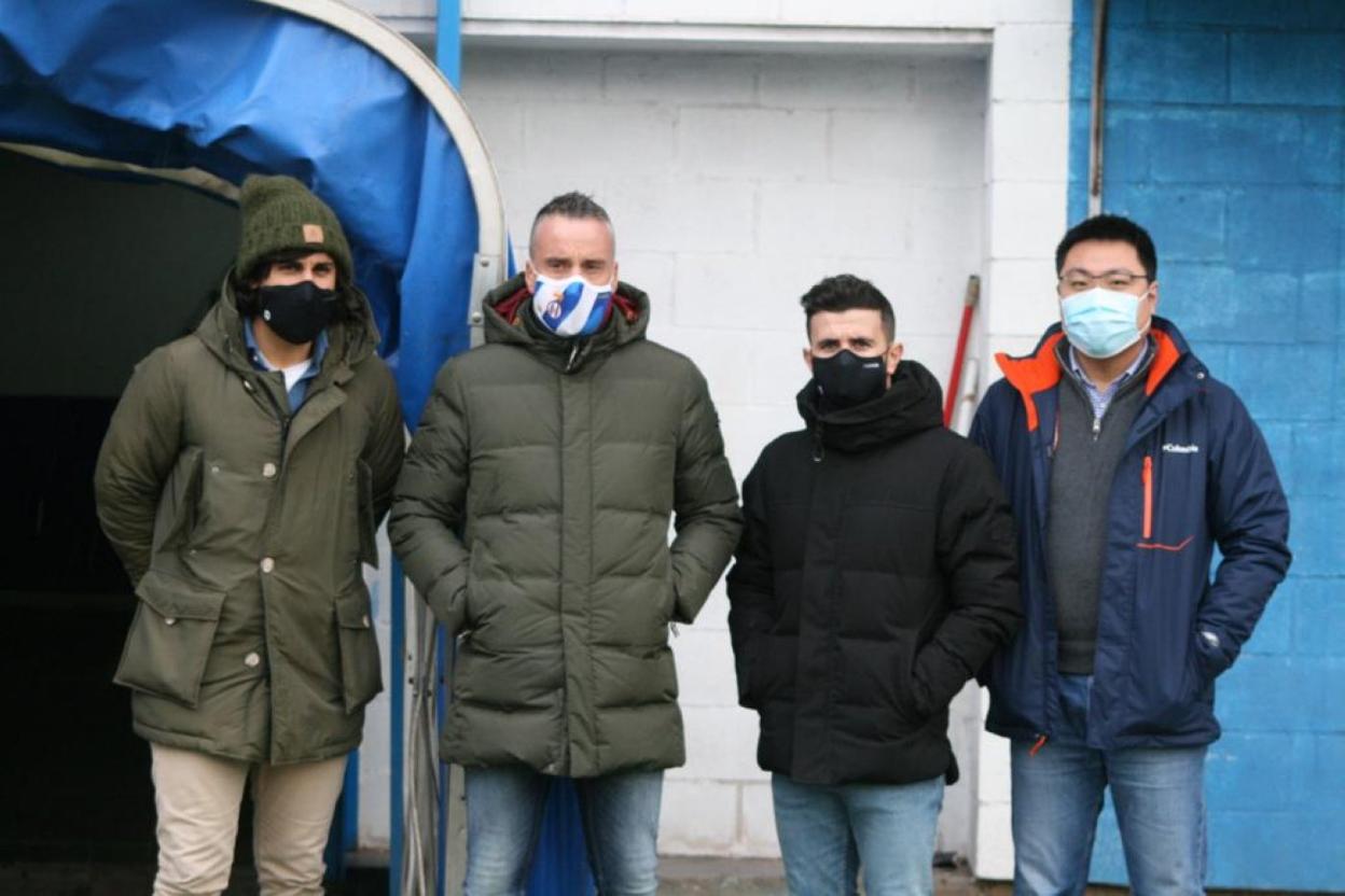 Cristian G. Pastrana, Juan Carlos Peláez, Diego Baeza y Lei Han en el Suárez Puerta. 