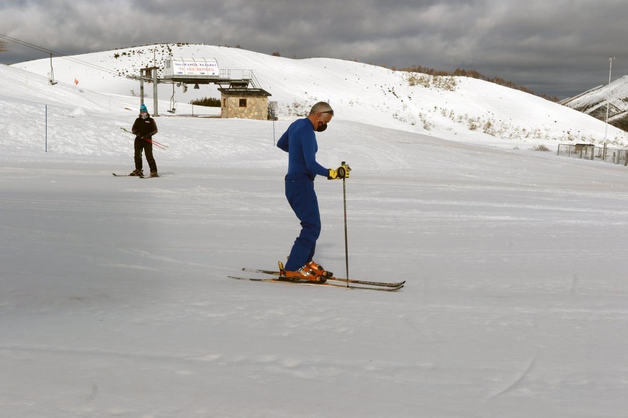 Pistas prácticamente vacías en la estación de Pajares. 