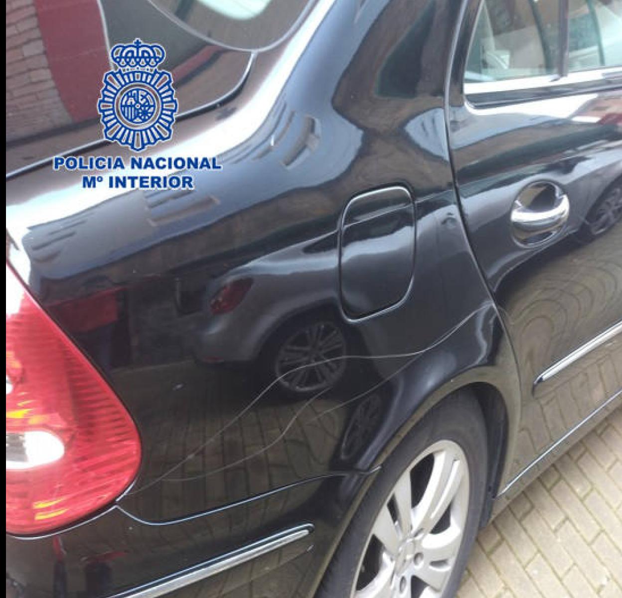 Daños en el coche afectado