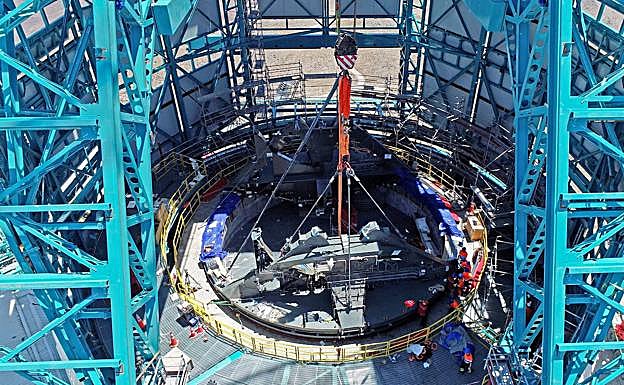 El interior de la instalación.