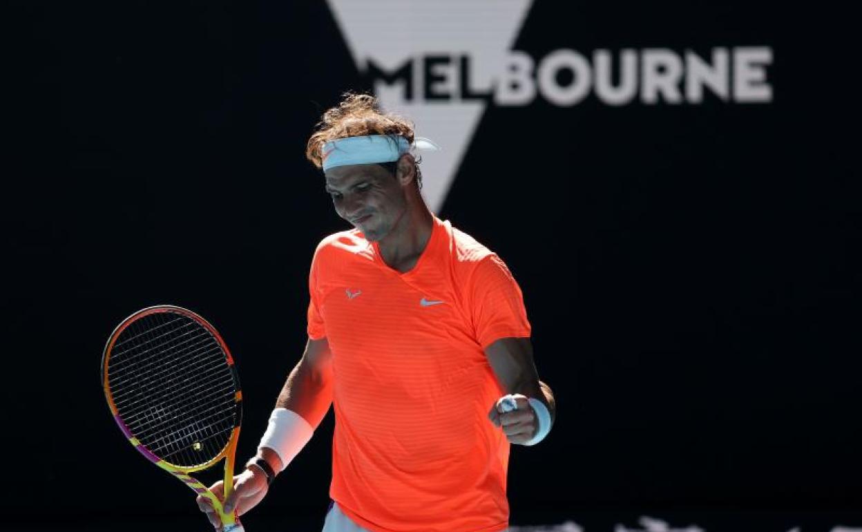 Rafa Nadal, durante el partido. 