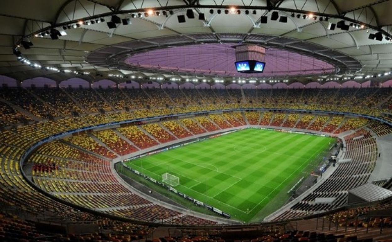 Estadio Nacional de Bucarest, sede del Atlético-Chelsea de octavos de final de la Champions. 