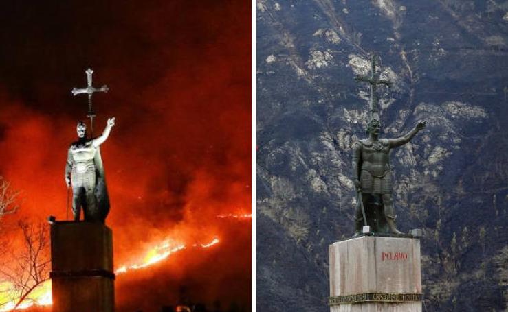 Pavoroso incendio en el entorno de Covadonga