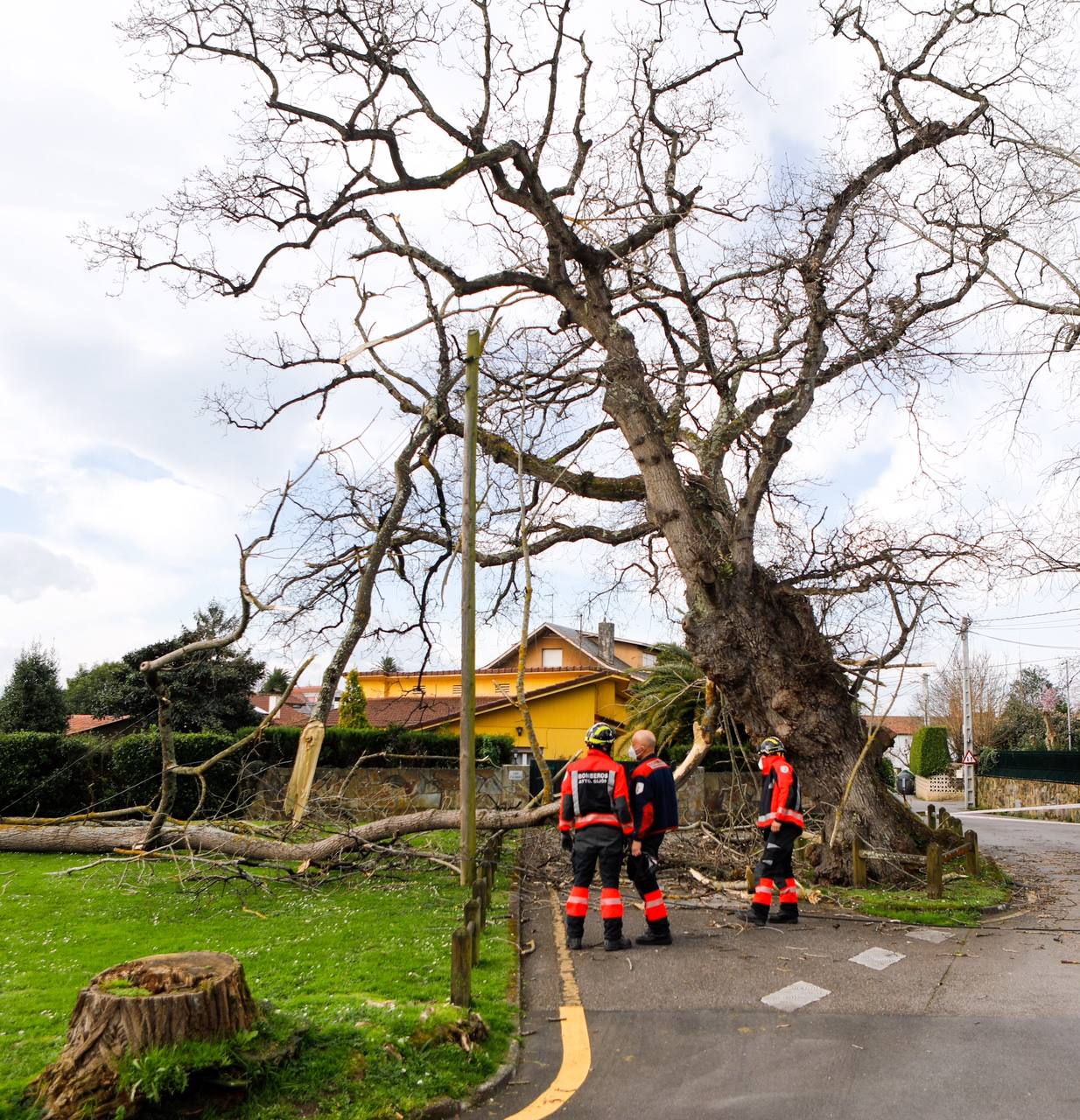 La región estará en alerta hasta el domingo, cuando las temperaturas bajarán bruscamente | La Policía Local de Gijón cierra los principales accesos al parque Isabel La Católica | El viento vuela el techo del polideportivo municipal de El Berrón