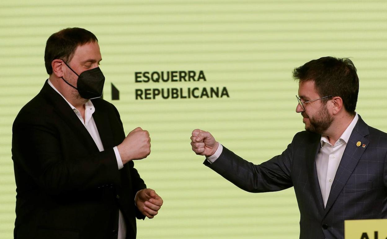 Oriol Junqueras y Pere Aragonès.