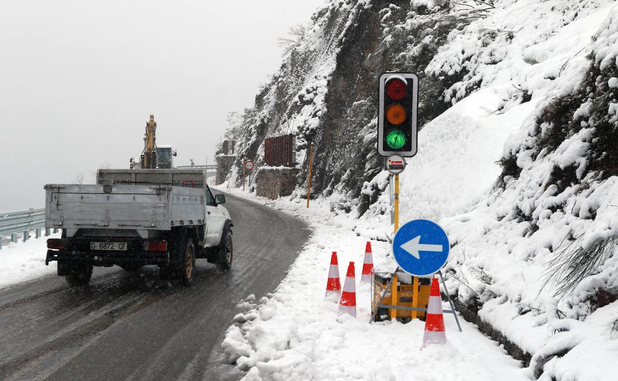 Obras en carretera por el temporal 