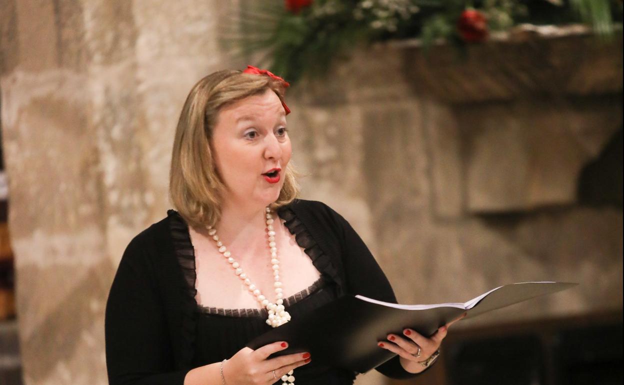 Patricia Martínez, en un recital. 