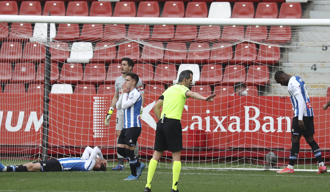 El Sporting suma un punto ante el gran candidato al ascenso esta temporada y sigue invicto en su estadio