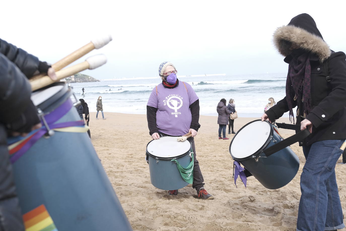 Concentraciones feministas en Gijón, Oviedo, Avilés, Siero y Colunga para presentar la protesta del Día Internacional de las Mujeres