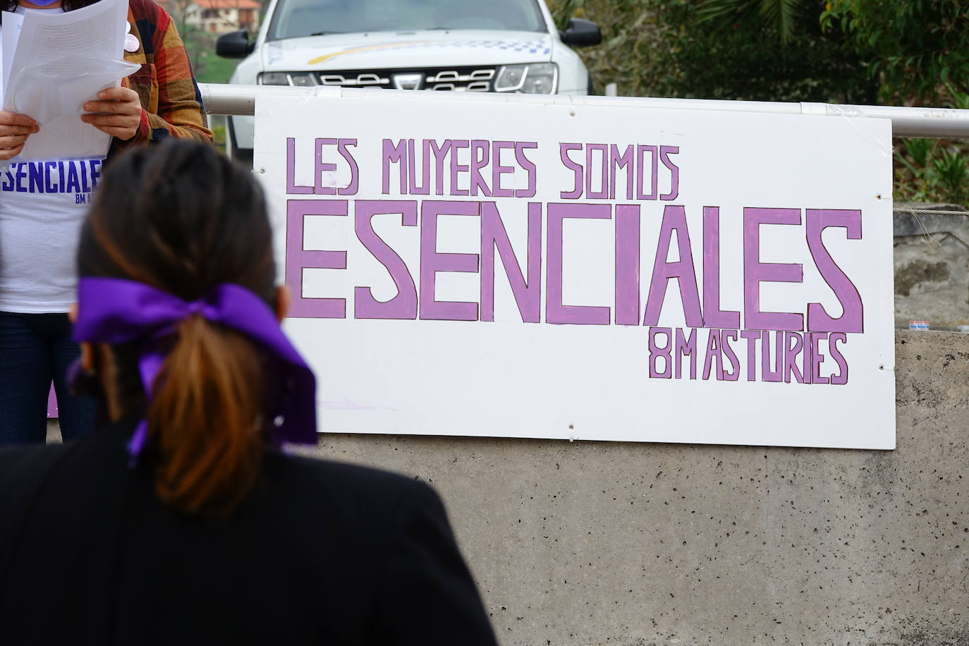 Concentraciones feministas en Gijón, Oviedo, Avilés, Siero y Colunga para presentar la protesta del Día Internacional de las Mujeres