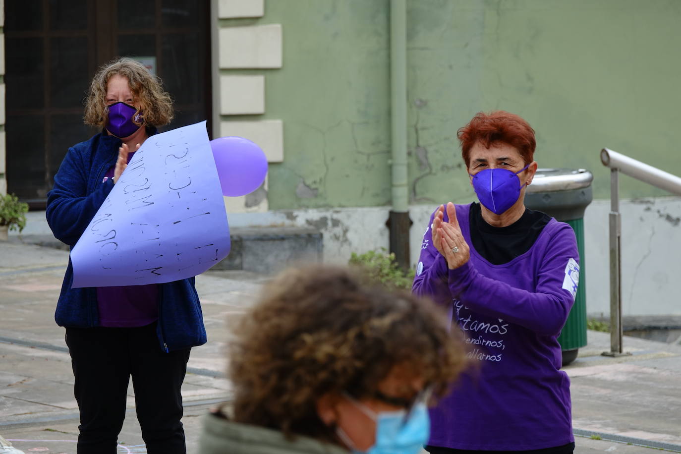 Concentraciones feministas en Gijón, Oviedo, Avilés, Siero y Colunga para presentar la protesta del Día Internacional de las Mujeres