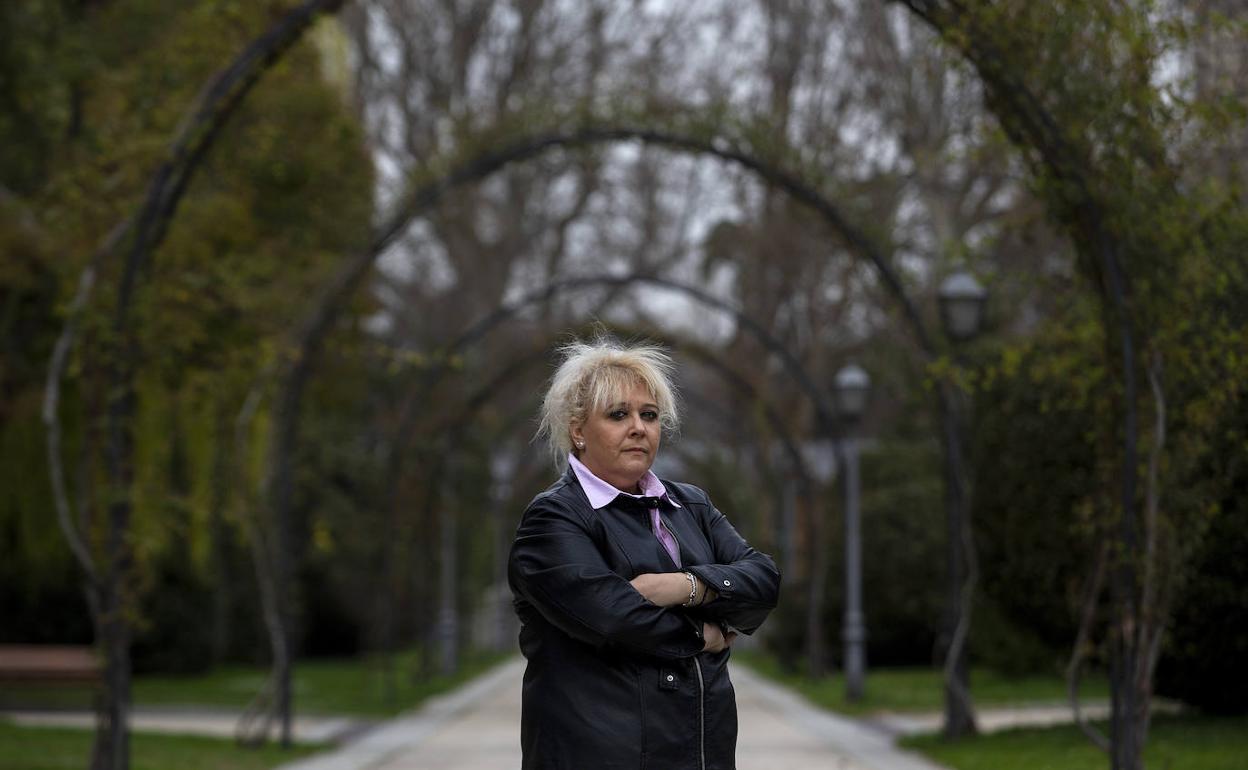 Raquel Alonso, en un parque de Madrid.