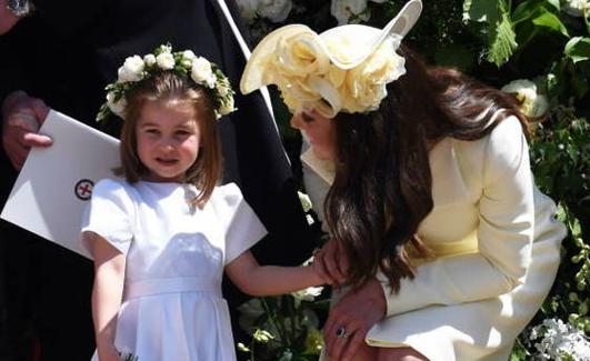 Catalina y Carlota, en la boda de los duques de Sussex.