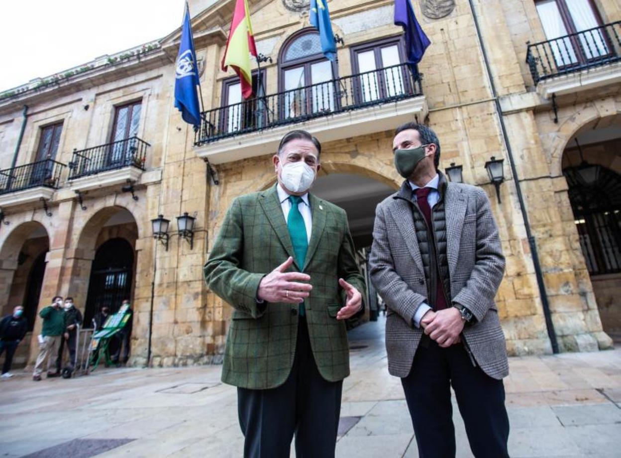 Canteli y Cuesta escenificaron la salud de su pacto esta semana ante la crisis entre PP y Cs. 