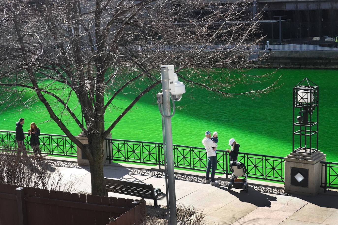 Chicago decidió este año suspender, a causa de la pandemia, una tradición en San Patricio: teñir el río de verde. Sin embargo, por sorpresa y sin que nadie lo esperara, el Ayuntamiento llevó a cabo la acción durante el fin de semana, evitando de este modo las aglomeraciones y permitiendo a los ciudadanos disfrutar del espectáculo de color. 