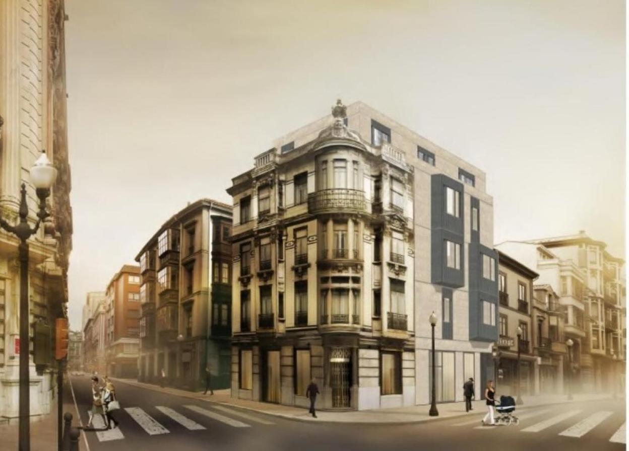 Recreación del edificio diseñado por Patxi Mangado en los Moros. 