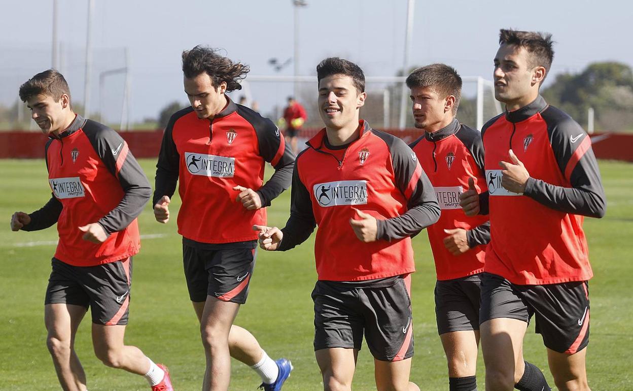 Entrenamiento del Sporting en Mareo 