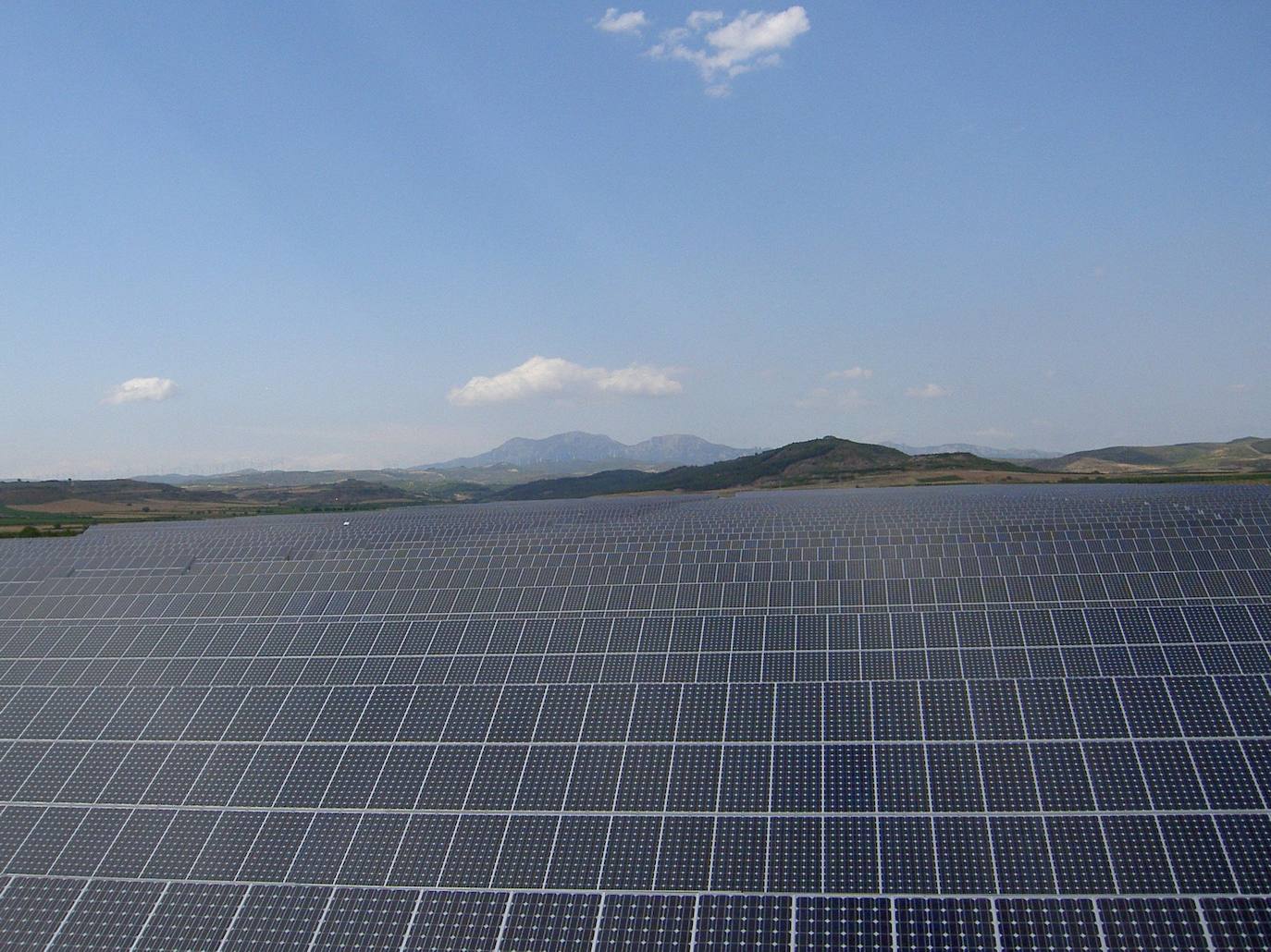 Ejemplo de parque fotovoltaico.