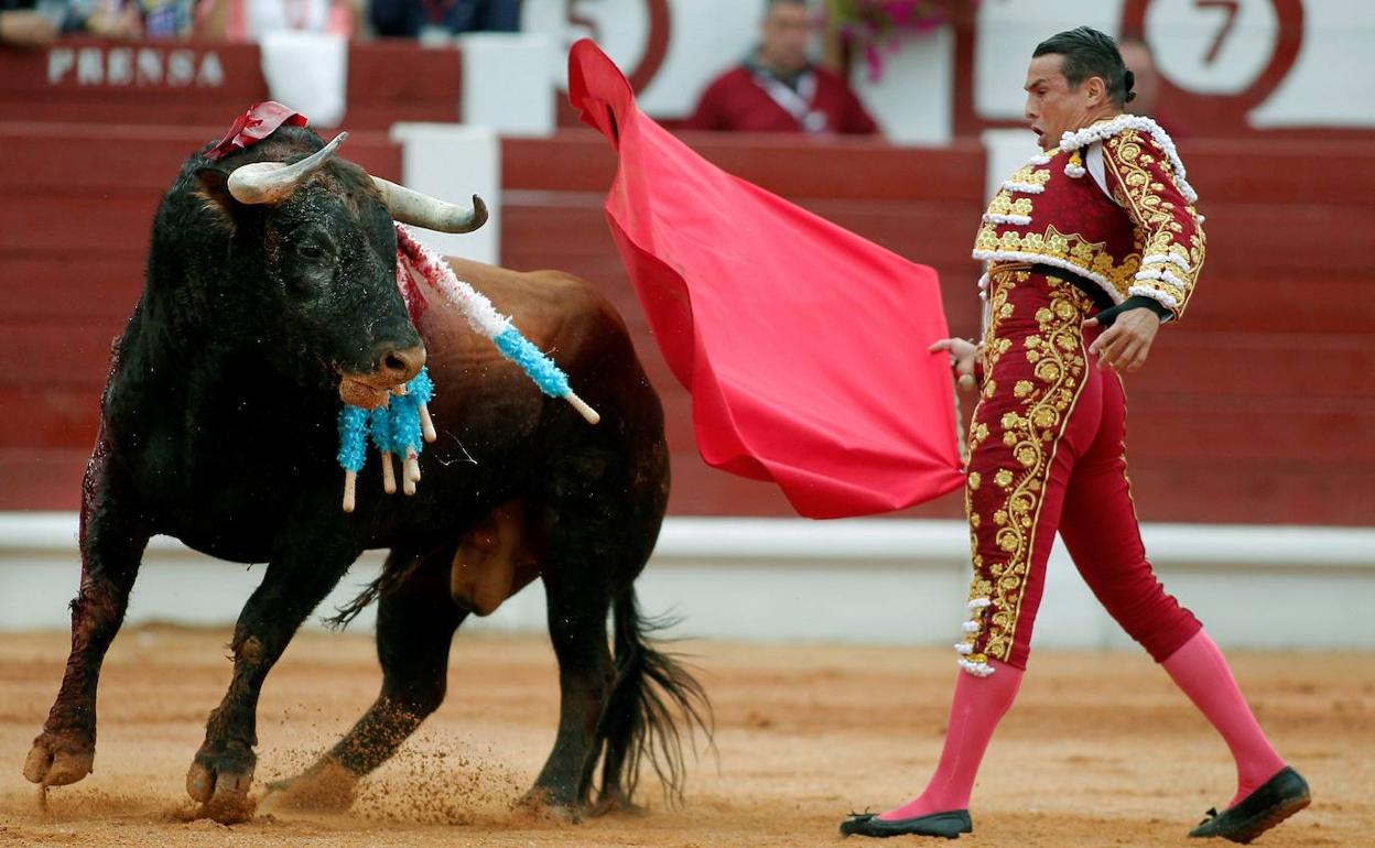 El diestro José Mari Manzanares durante el último festejo tarurino de la Feria de Begoña.