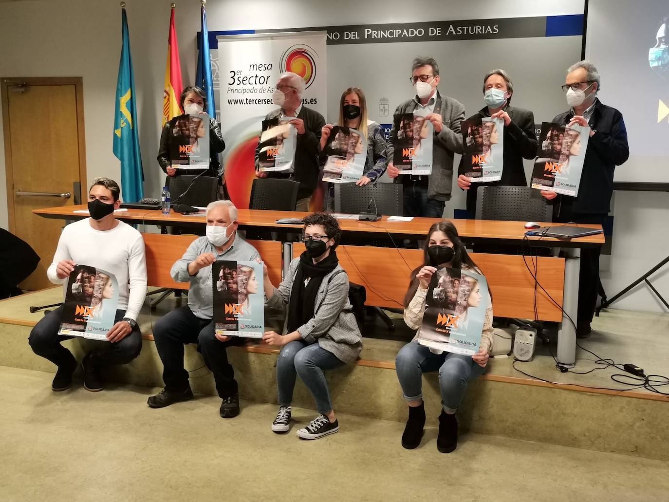 Las entidades sociales que conforman la Mesa del Tercer Sector en Asturias.