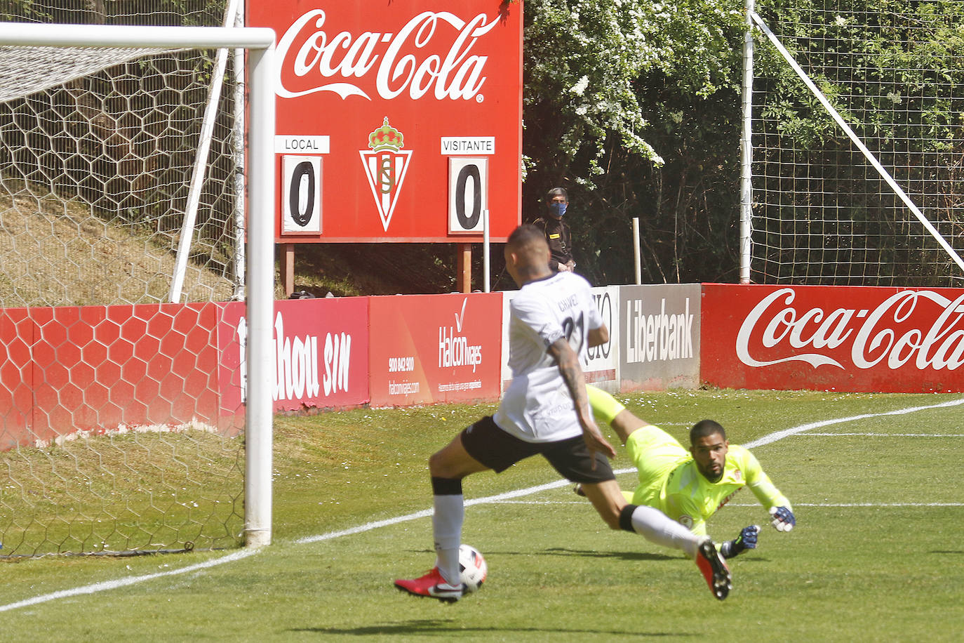 Un momento del partido disputado en Mareo