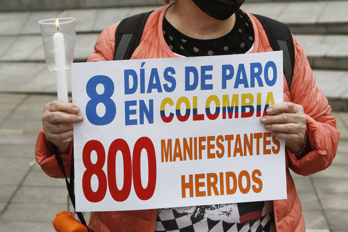 Nicolás Guerrero, que vivía en Gijón desde 2017 con su mujer Yeardeli y su hija Emily, falleció el lunes en las protestas populares de Colombia. 