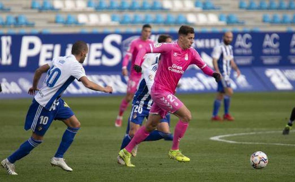 Christian Rivera, con la elástica de Las Palmas