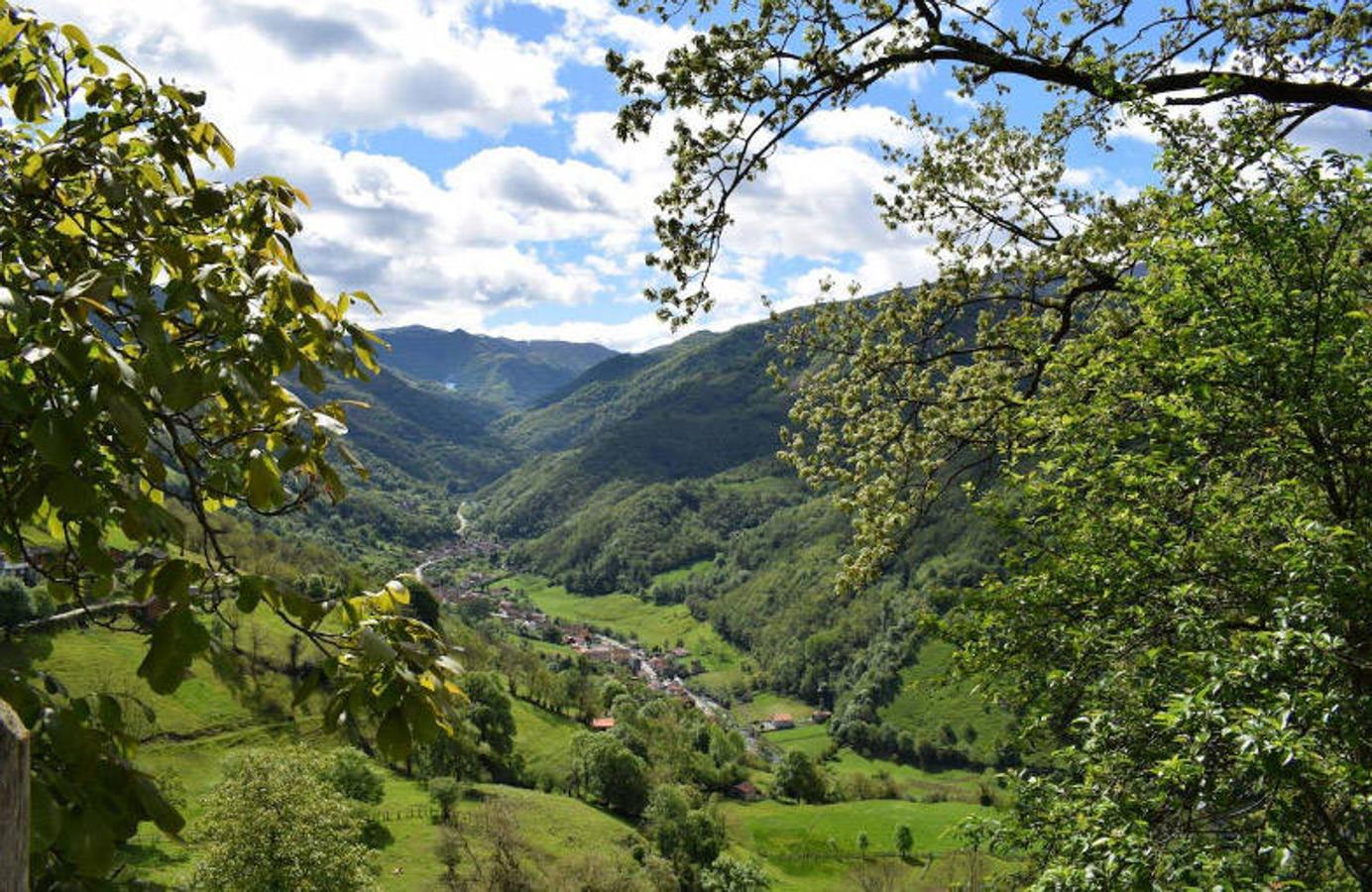 Vistas al Valle del Río Negro por la subida al  Pico Moros .