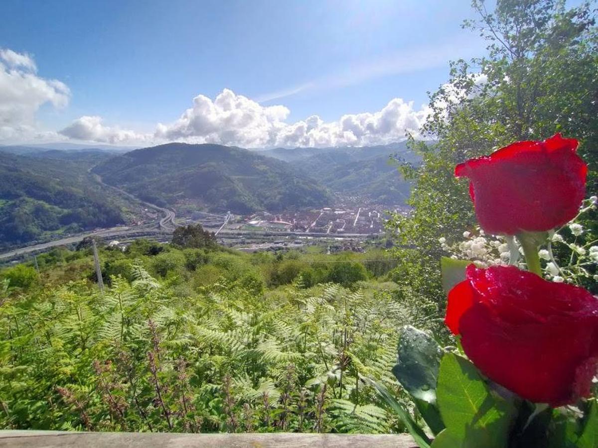 Vista a Mieres desde el Mirador del Pico Seana.