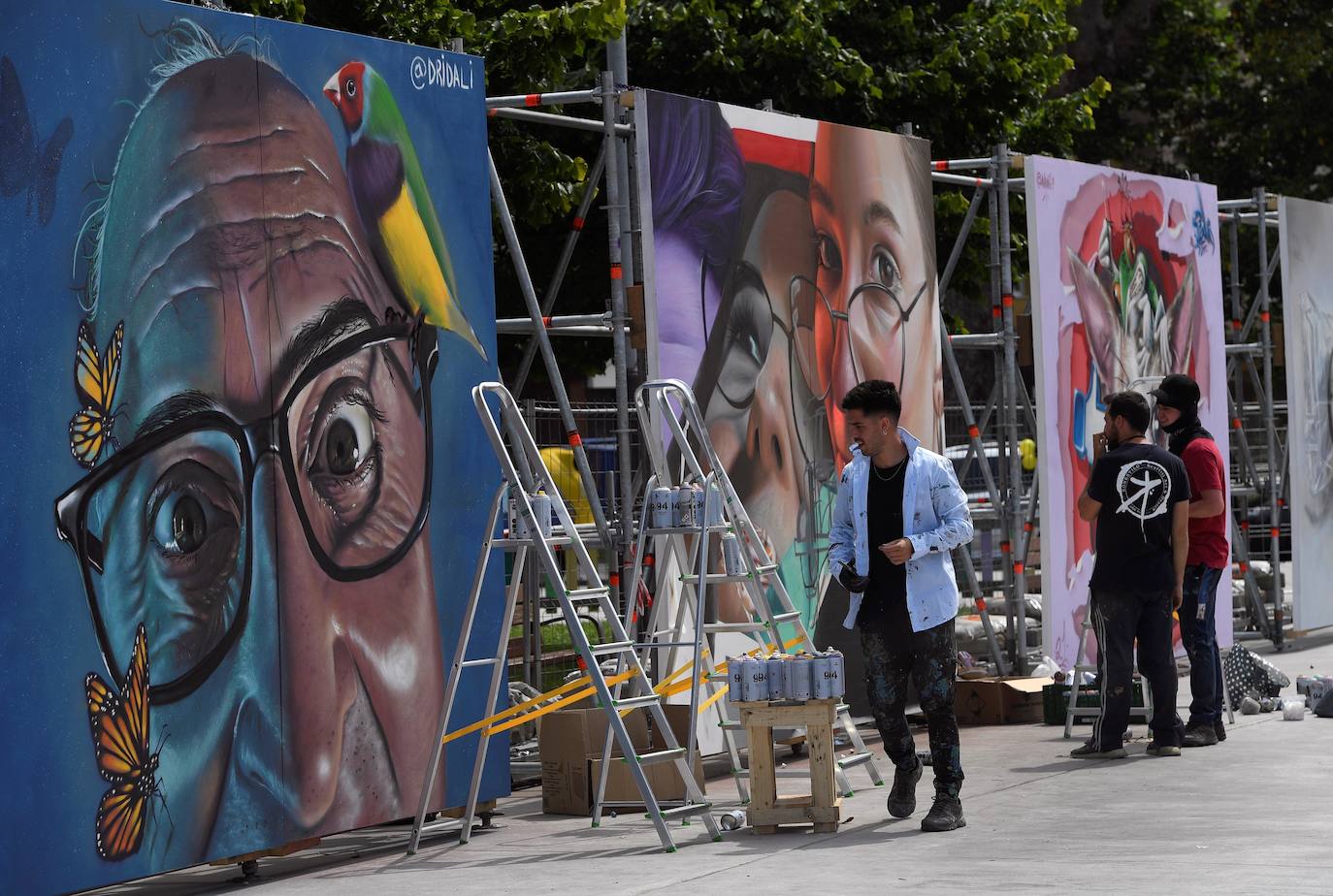 El Festival de Cultura Urbana (Focart) de Avilés llenó de vida La Exposión durante todo el fin de semana, pero, sin duda, la principal atracción fue la Liga Nacional de Graffiti en la que diez de los mejores artistas del país compitieron por pintar la mejor obra.