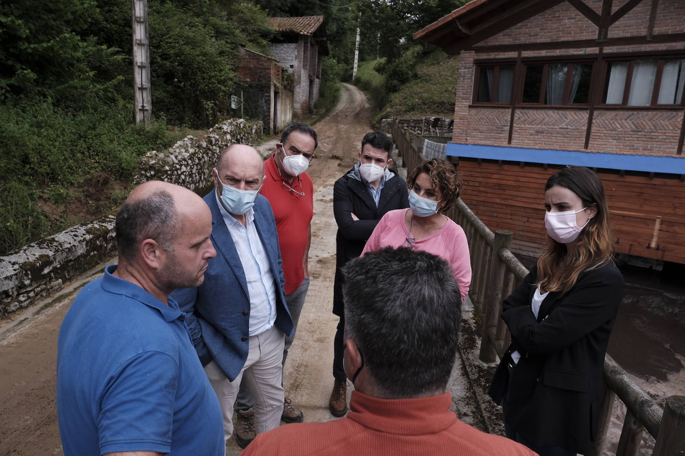 El vicepresidente del Gobierno asturiano visitó Llanes el pasado sábado para hacer balance de las zonas siniestradas del concejo tras las inundaciones generadas por las fuertes lluvias