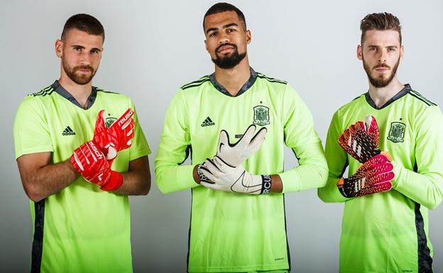 Unai Simón, Robert Sánchez y David de Gea.