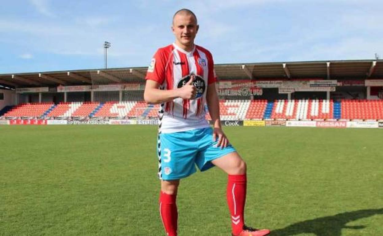 Kravets, en su presentación con el Lugo, en el Anxo Carro. 