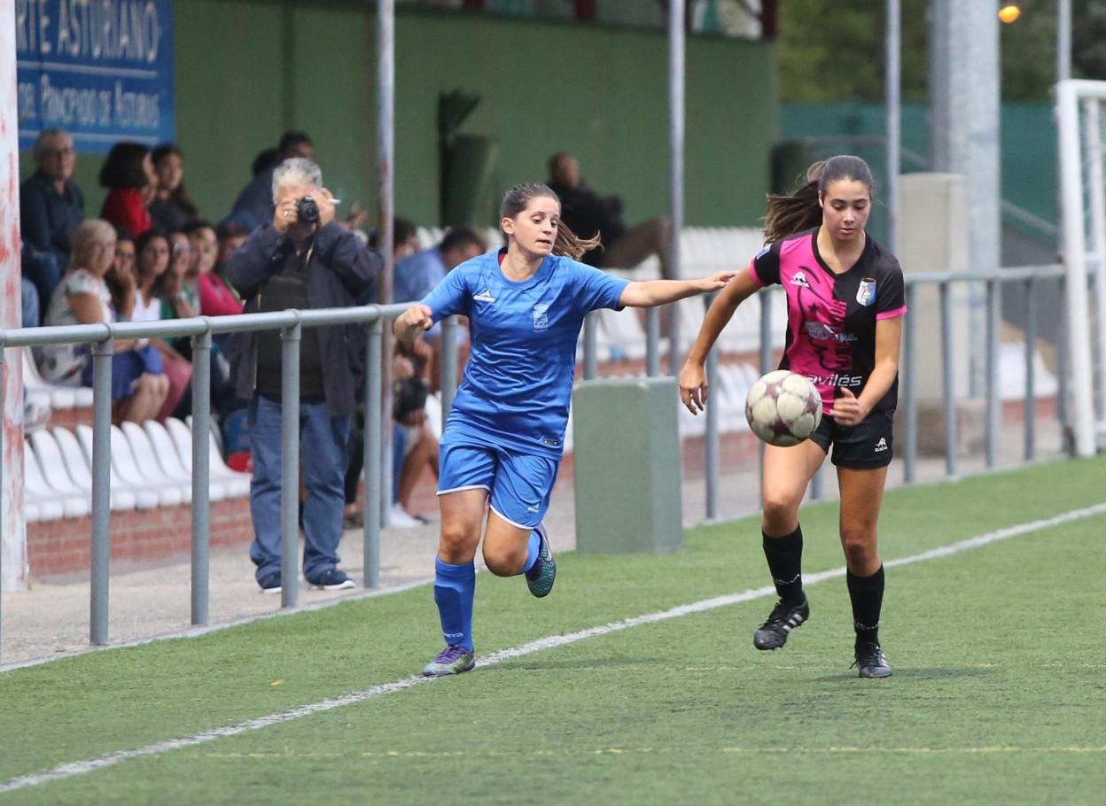 Torneo de fútbol femenino en La Marzaniella, antes de la pandemia. 