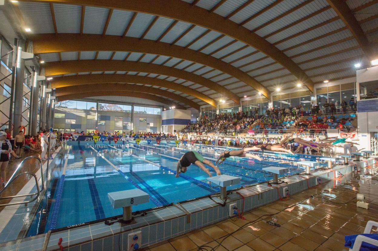 La piscina del Quirinal, durante una competición. 