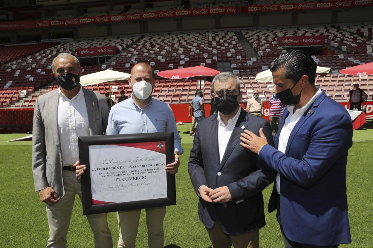 Joaquín Alonso, Alejandro Murias, Marcelino García y Jorge Guerrero. 