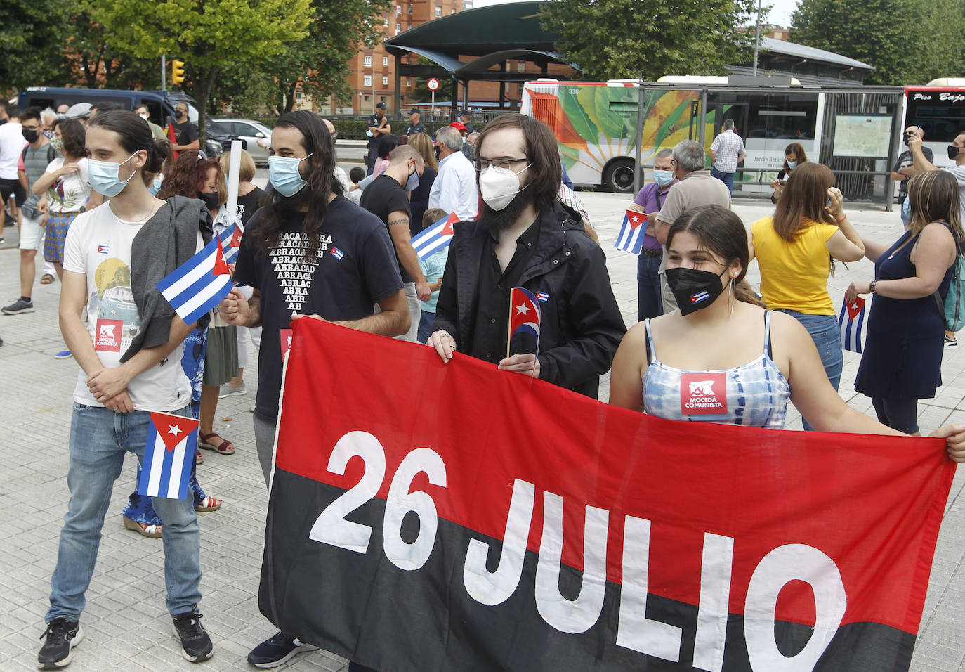La actual crisis destada en Cuba ha llevado a colectivos de Gijón a manifestarse