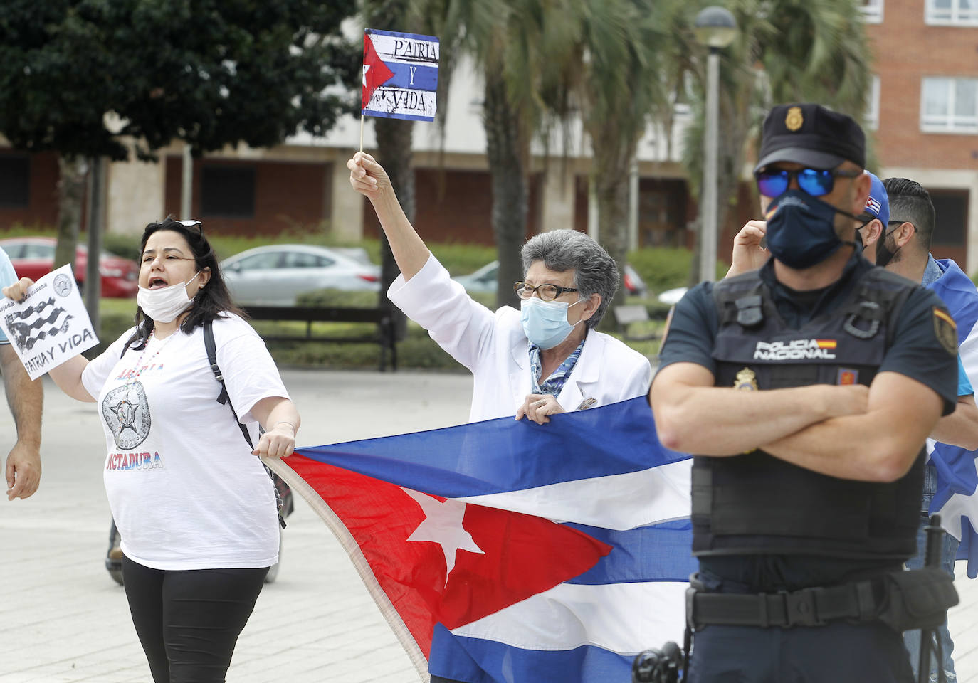 La actual crisis destada en Cuba ha llevado a colectivos de Gijón a manifestarse
