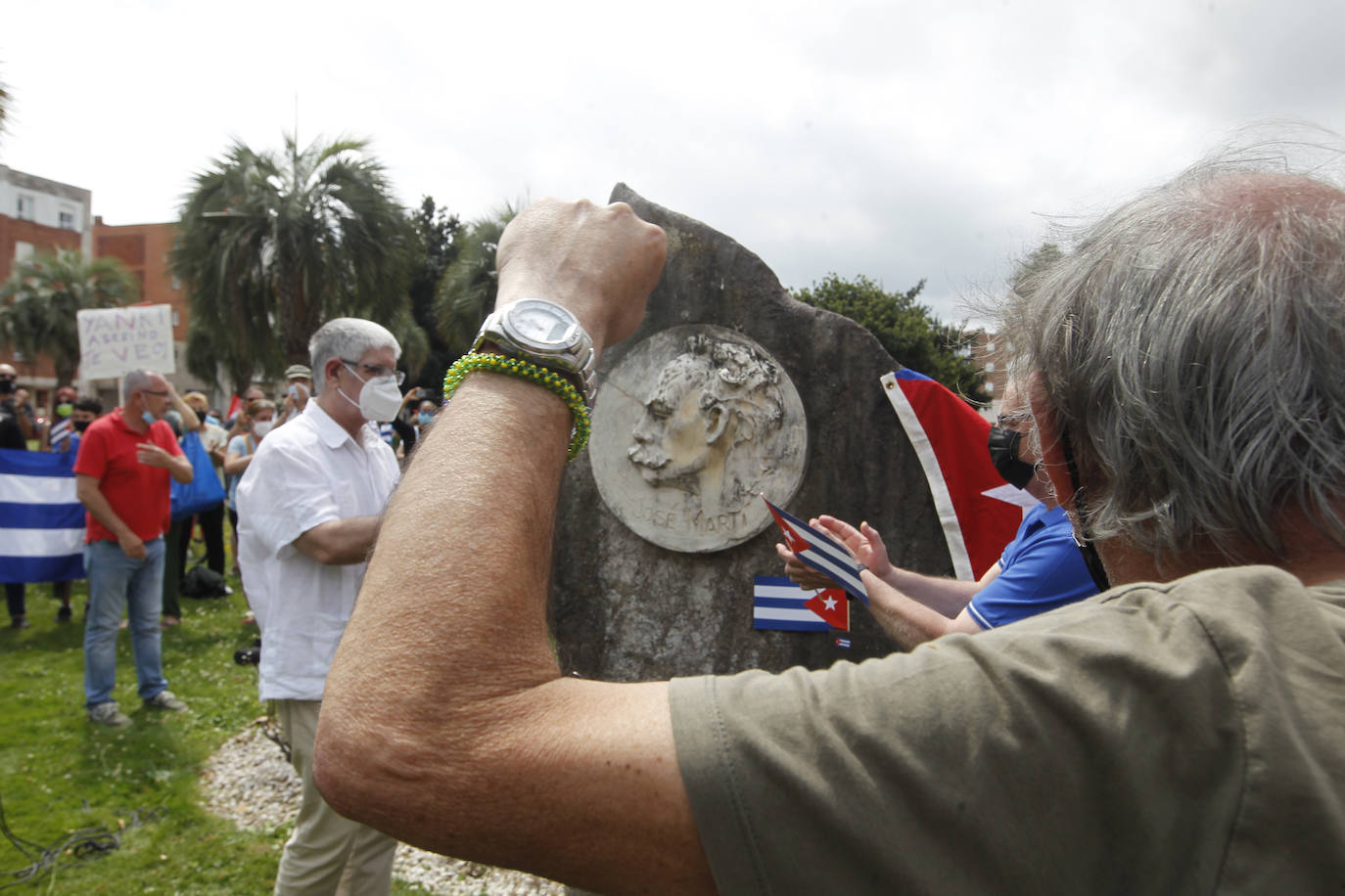 La actual crisis destada en Cuba ha llevado a colectivos de Gijón a manifestarse