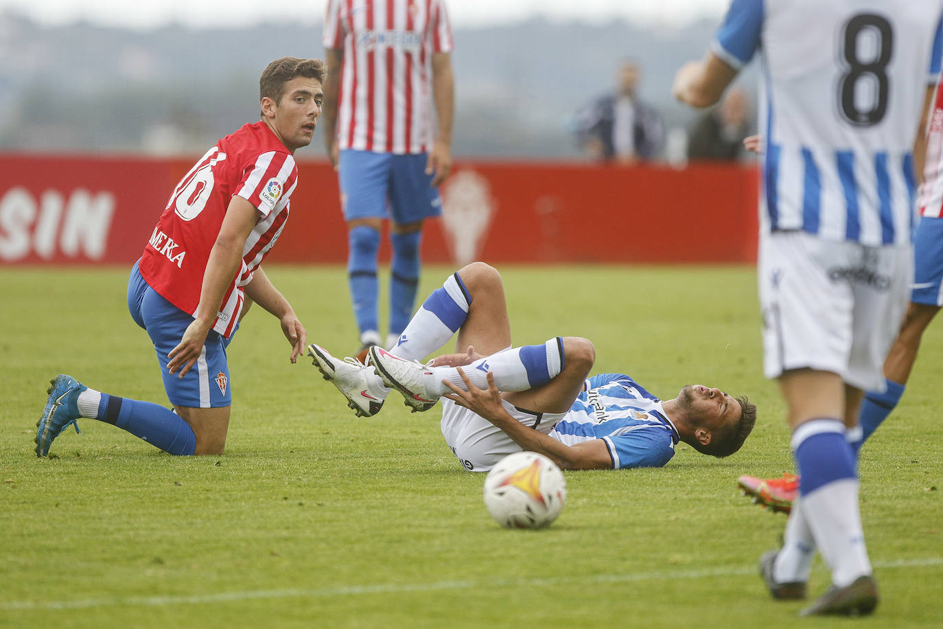 Un momento del partido disputado