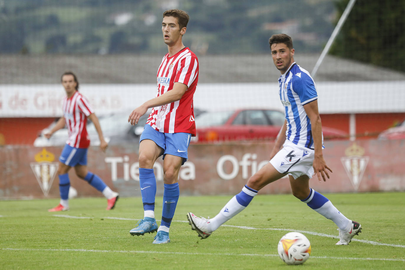 Un momento del partido disputado