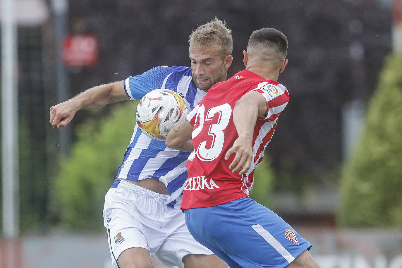 Un momento del partido disputado