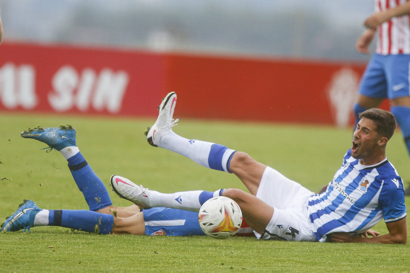 Un momento del partido disputado