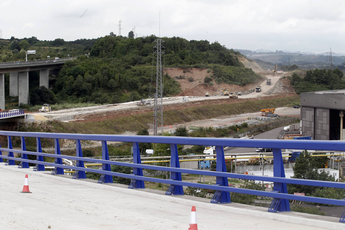 Las obras del vial de acceso a Zalia.