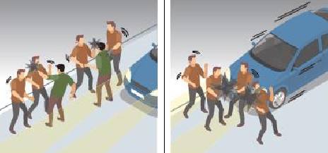 Cuatro heridos tras ser atropellados durante una pelea en Gijón