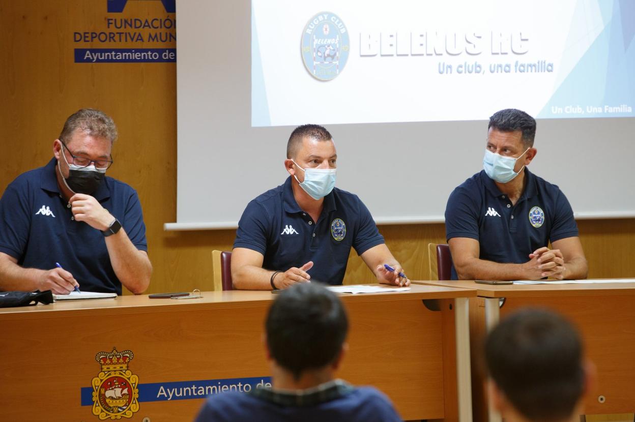 Juan Bautista Serrano, Felipe Blanco y Pablo Avello. 