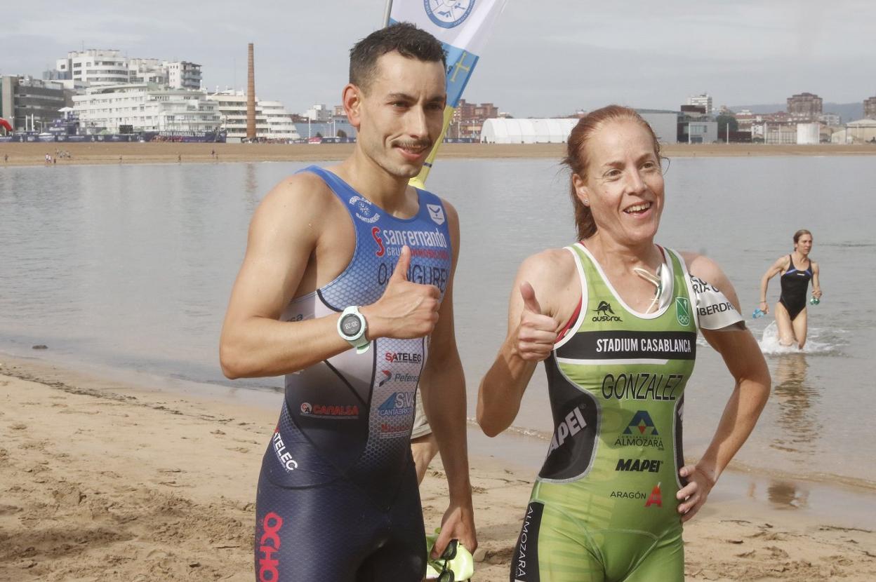 Los ganadores,Juan Ojaguren y Belén González. 