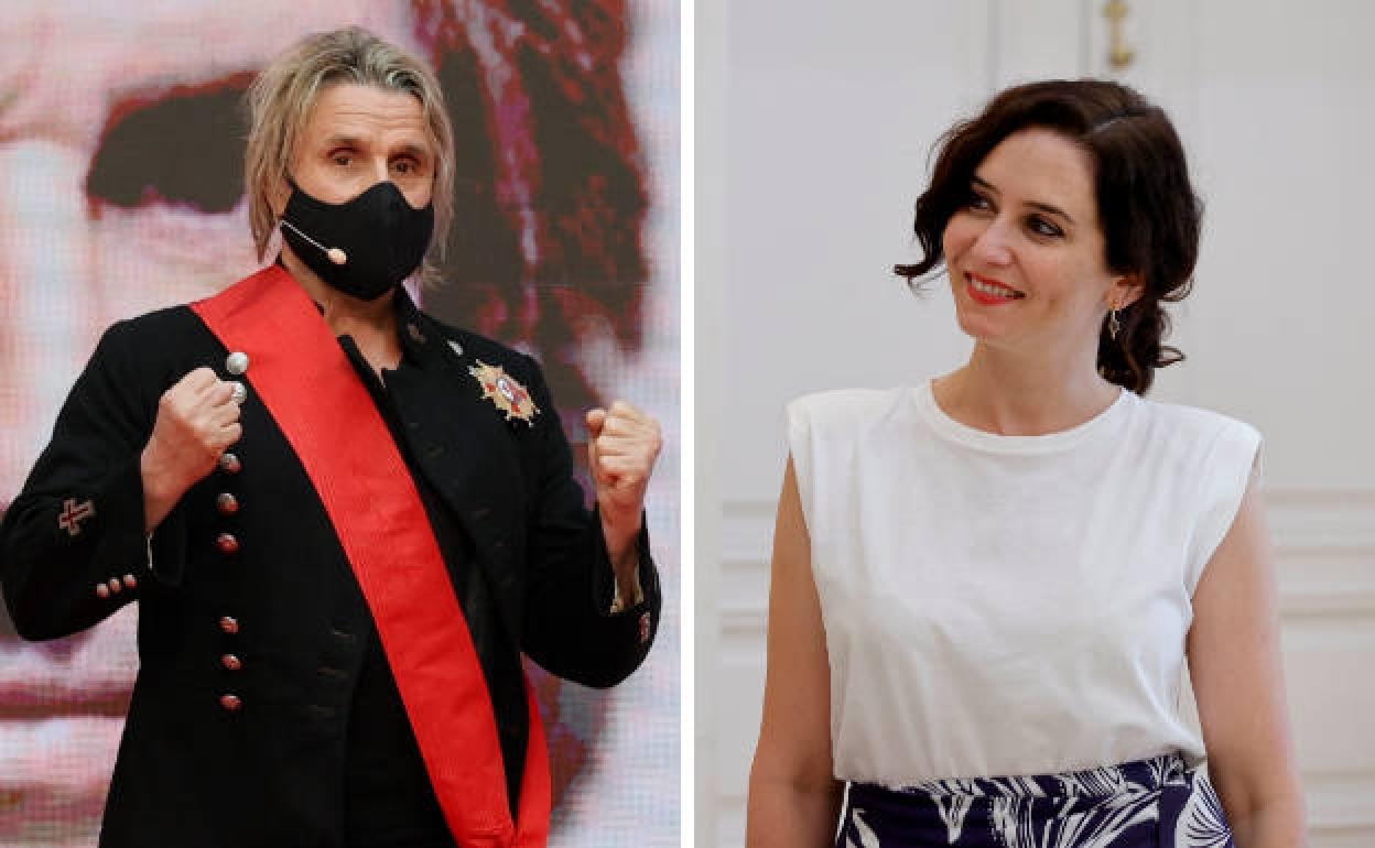 Nacho Cano e Isabel Díaz Ayuso. 