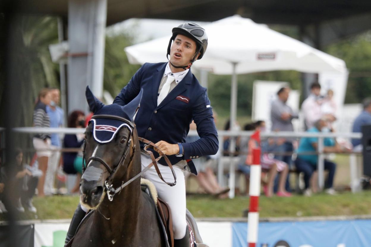 Kevin González de Zarate, tras terminar su recorrido. 