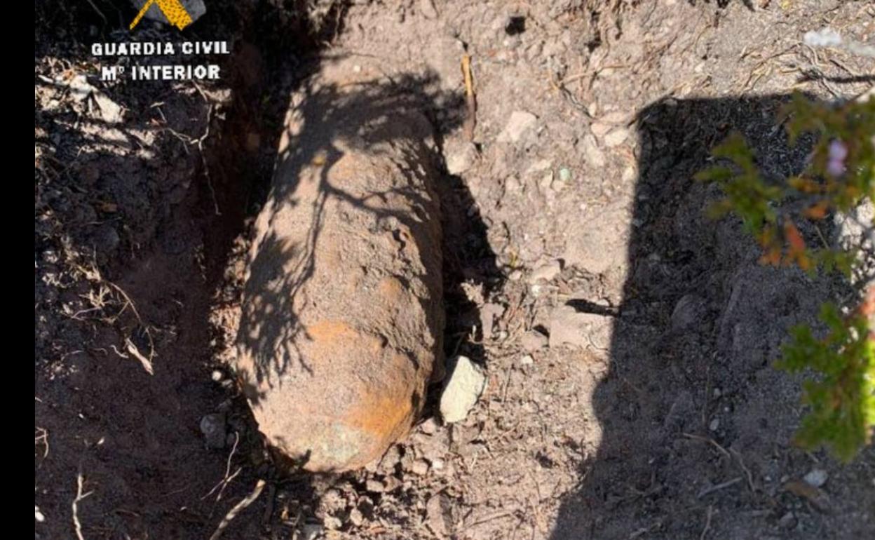 Zona donde apareció el artefacto